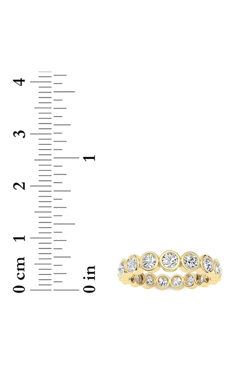 2.2CTW Round Shaped Lab Grown Diamond (F/VS) Eternity Band Ring in 14K Gold