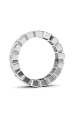 Load image into Gallery viewer, 2.5CTW Emerald Shaped Lab Grown Diamond (F/VS) Eternity Band Ring in 14K Gold
