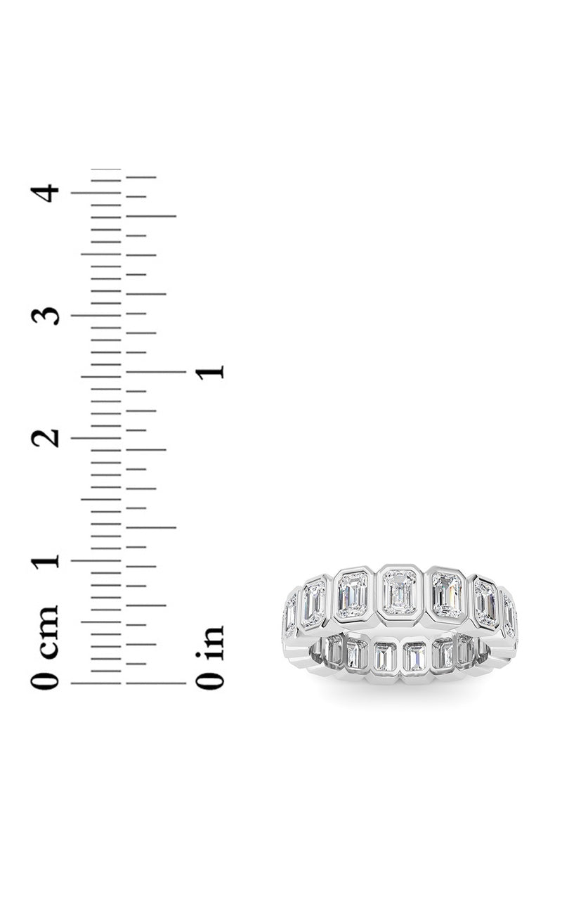 2.5CTW Emerald Shaped Lab Grown Diamond (F/VS) Eternity Band Ring in 14K Gold