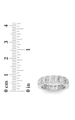 Load image into Gallery viewer, 2.5CTW Emerald Shaped Lab Grown Diamond (F/VS) Eternity Band Ring in 14K Gold
