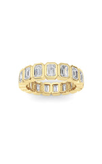 Load image into Gallery viewer, 2.5CTW Emerald Shaped Lab Grown Diamond (F/VS) Eternity Band Ring in 14K Gold
