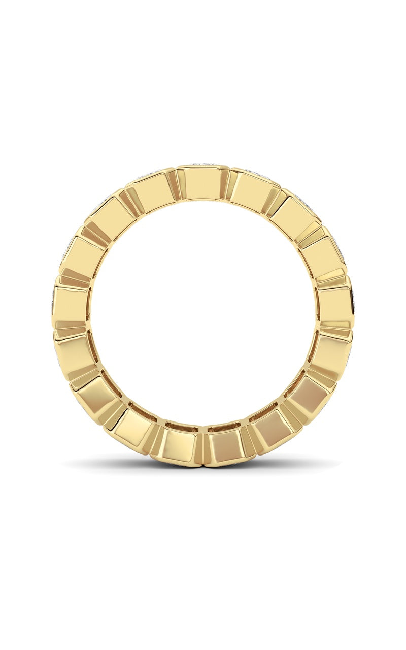 2.5CTW Emerald Shaped Lab Grown Diamond (F/VS) Eternity Band Ring in 14K Gold