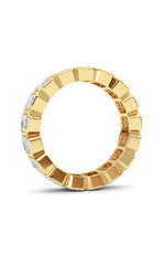 Load image into Gallery viewer, 2.5CTW Emerald Shaped Lab Grown Diamond (F/VS) Eternity Band Ring in 14K Gold
