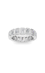 Load image into Gallery viewer, 2.75CTW Emerald Shaped Lab Grown Diamond (F/VS) Eternity Band Ring in 14K Gold
