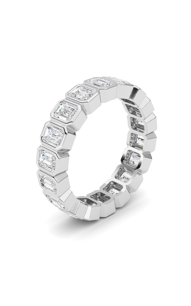 2.75CTW Emerald Shaped Lab Grown Diamond (F/VS) Eternity Band Ring in 14K Gold