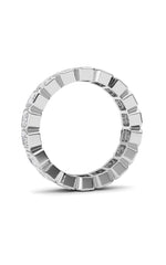 Load image into Gallery viewer, 2.75CTW Emerald Shaped Lab Grown Diamond (F/VS) Eternity Band Ring in 14K Gold
