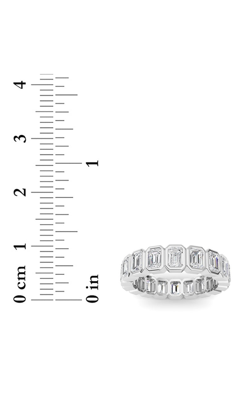 2.75CTW Emerald Shaped Lab Grown Diamond (F/VS) Eternity Band Ring in 14K Gold
