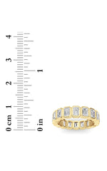 Load image into Gallery viewer, 2.75CTW Emerald Shaped Lab Grown Diamond (F/VS) Eternity Band Ring in 14K Gold
