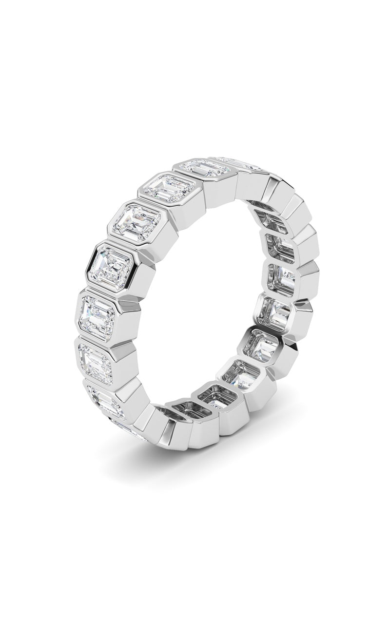 2.75CTW Emerald Shaped Lab Grown Diamond (F/VS) Eternity Band Ring in 14K Gold