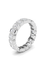 Load image into Gallery viewer, 2.75CTW Emerald Shaped Lab Grown Diamond (F/VS) Eternity Band Ring in 14K Gold
