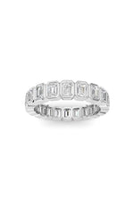 Load image into Gallery viewer, 3.00CTW Emerald Shaped Lab Grown Diamond (F/VS) Eternity Band Ring in 14K Gold
