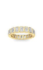 Load image into Gallery viewer, 3.00CTW Emerald Shaped Lab Grown Diamond (F/VS) Eternity Band Ring in 14K Gold
