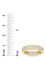 Load image into Gallery viewer, 3.00CTW Emerald Shaped Lab Grown Diamond (F/VS) Eternity Band Ring in 14K Gold
