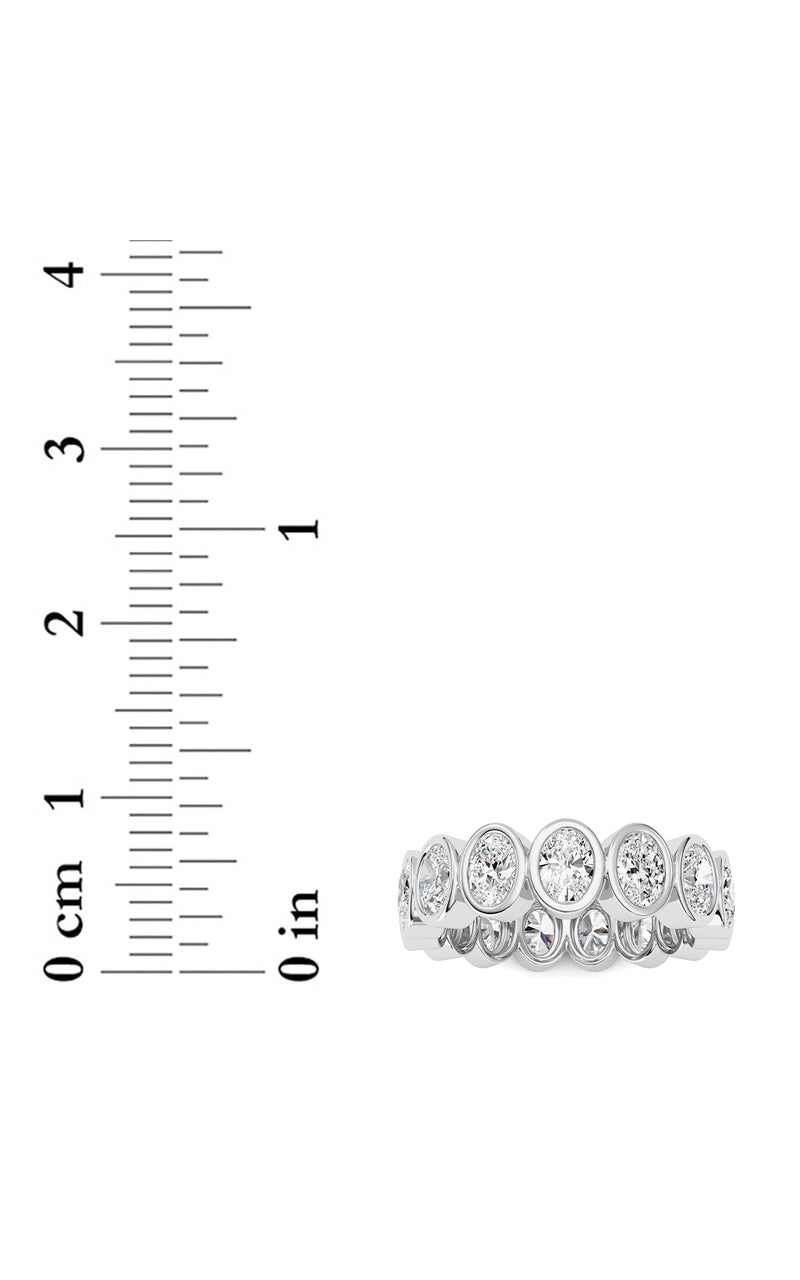 2.2CTW Oval Shaped Lab Grown Diamond (F/VS) Eternity Band Ring in 14K Gold