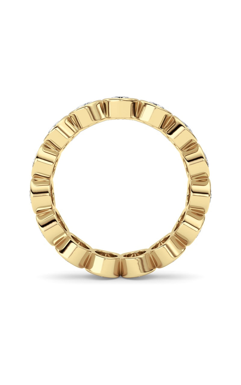 2.2CTW Oval Shaped Lab Grown Diamond (F/VS) Eternity Band Ring in 14K Gold