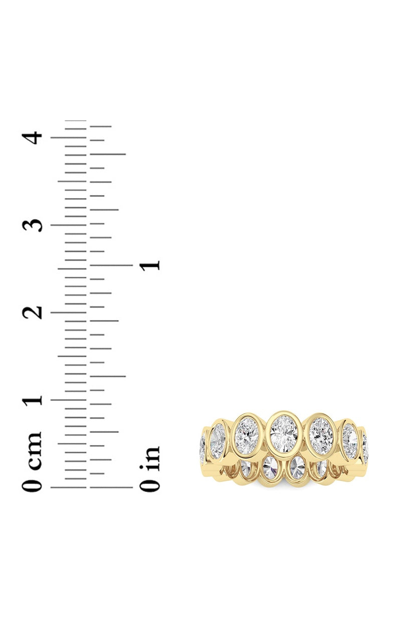 2.2CTW Oval Shaped Lab Grown Diamond (F/VS) Eternity Band Ring in 14K Gold