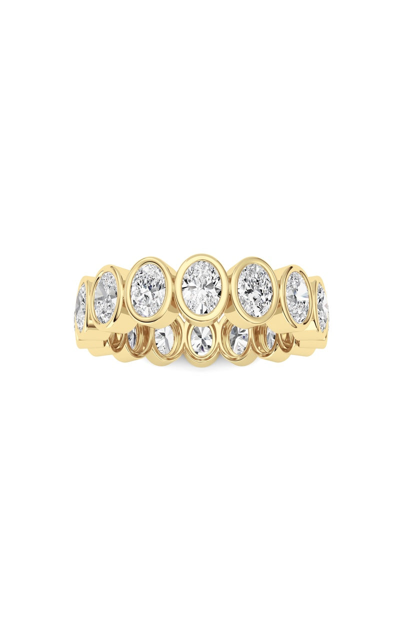 2.4CTW Oval Shaped Lab Grown Diamond (F/VS) Eternity Band Ring in 14K Gold