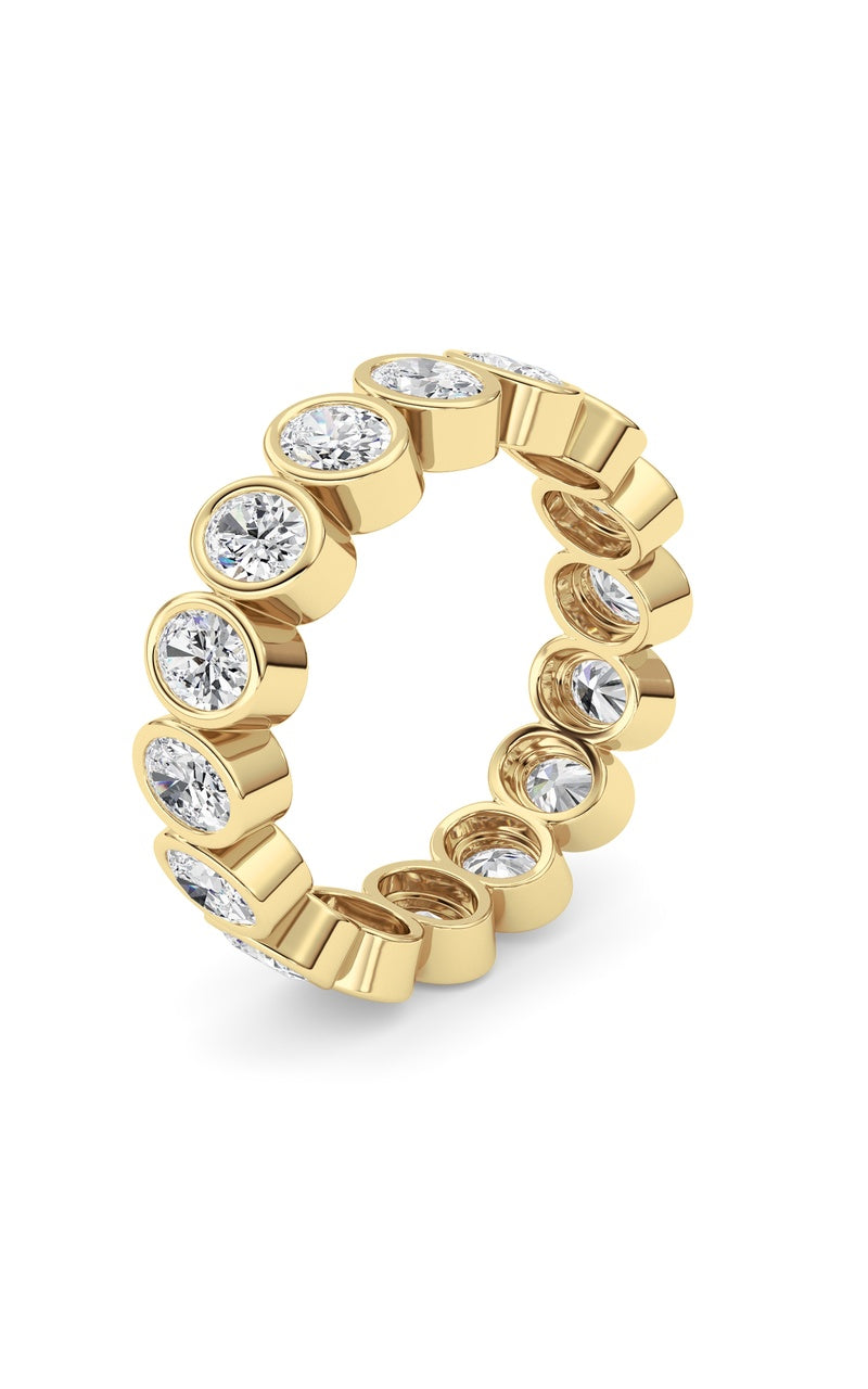 2.4CTW Oval Shaped Lab Grown Diamond (F/VS) Eternity Band Ring in 14K Gold