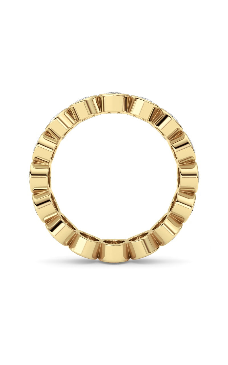 2.4CTW Oval Shaped Lab Grown Diamond (F/VS) Eternity Band Ring in 14K Gold