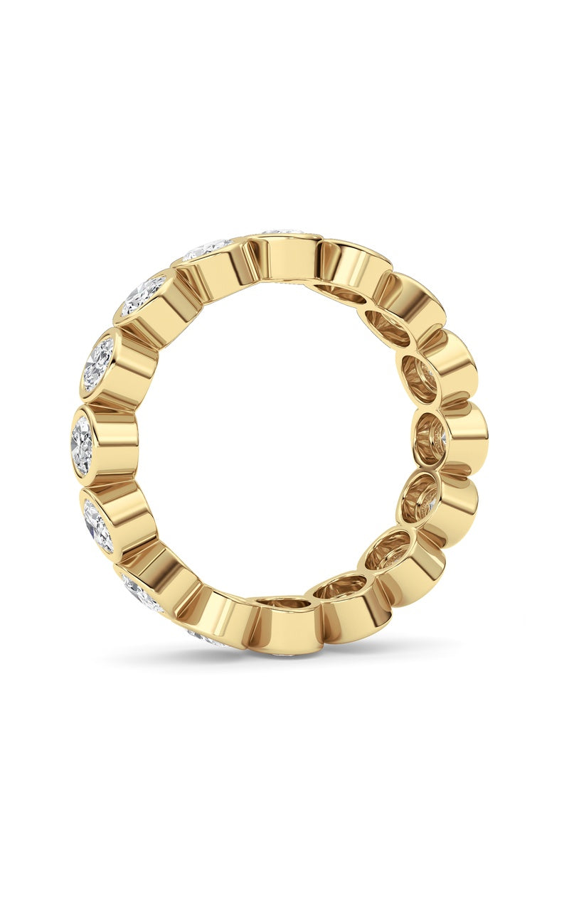 2.4CTW Oval Shaped Lab Grown Diamond (F/VS) Eternity Band Ring in 14K Gold