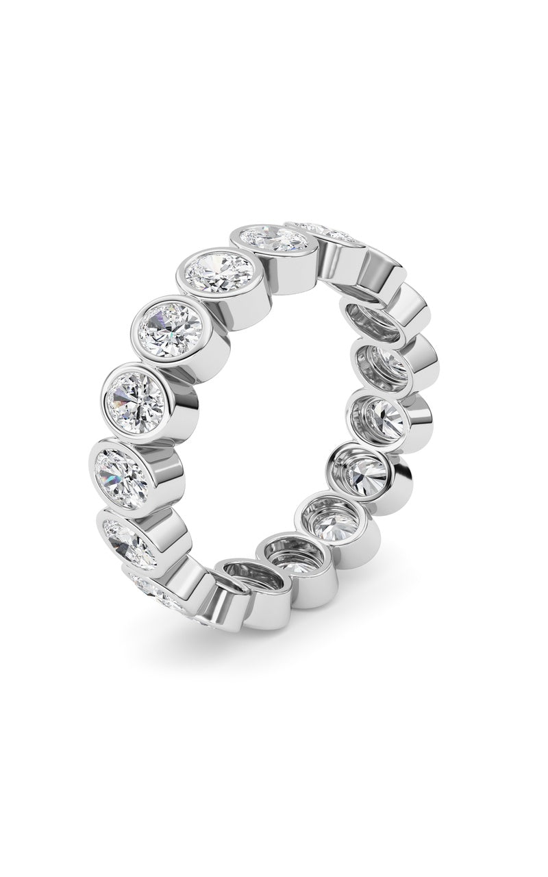 2.5CTW Oval Shaped Lab Grown Diamond (F/VS) Eternity Band Ring in 14K Gold