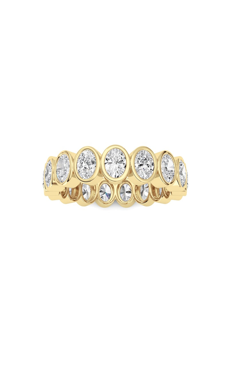 2.5CTW Oval Shaped Lab Grown Diamond (F/VS) Eternity Band Ring in 14K Gold