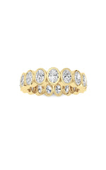 Load image into Gallery viewer, 2.5CTW Oval Shaped Lab Grown Diamond (F/VS) Eternity Band Ring in 14K Gold
