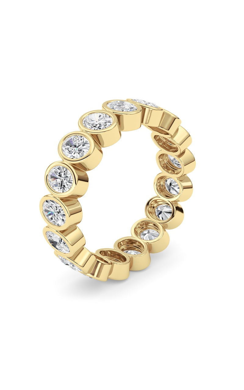 2.5CTW Oval Shaped Lab Grown Diamond (F/VS) Eternity Band Ring in 14K Gold