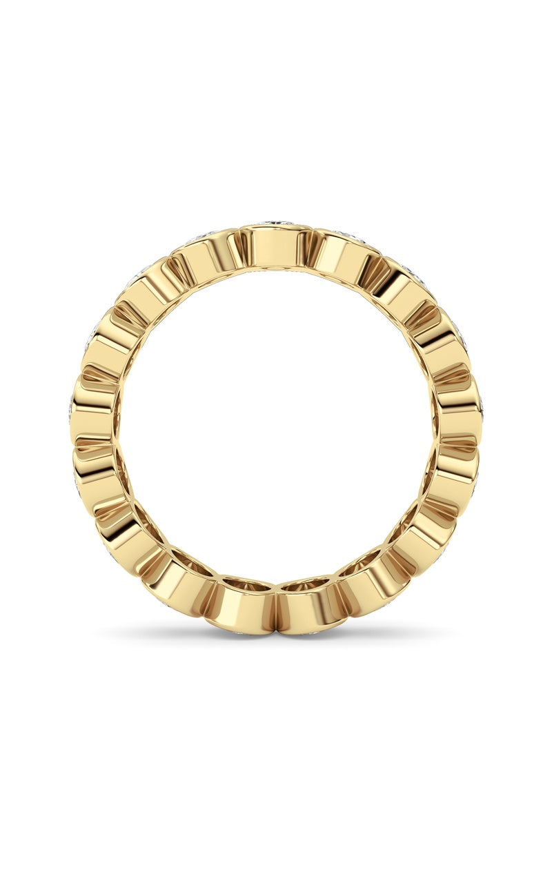 2.5CTW Oval Shaped Lab Grown Diamond (F/VS) Eternity Band Ring in 14K Gold