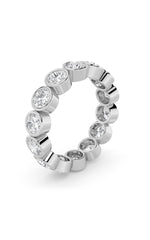 Load image into Gallery viewer, 2.1CTW Round Shaped Lab Grown Diamond (F/VS) Eternity Band Ring in 14K Gold
