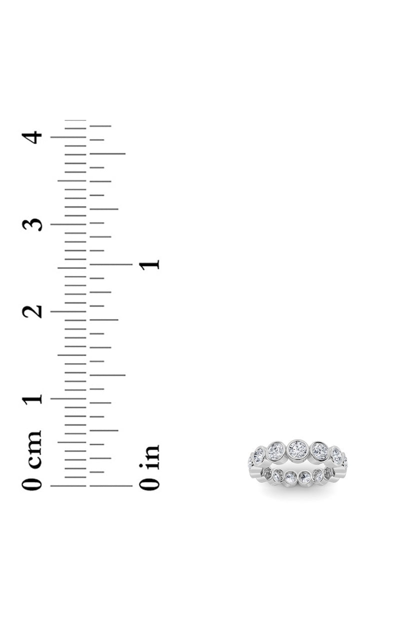 2.2CTW Round Shaped Lab Grown Diamond (F/VS) Eternity Band Ring in 14K Gold