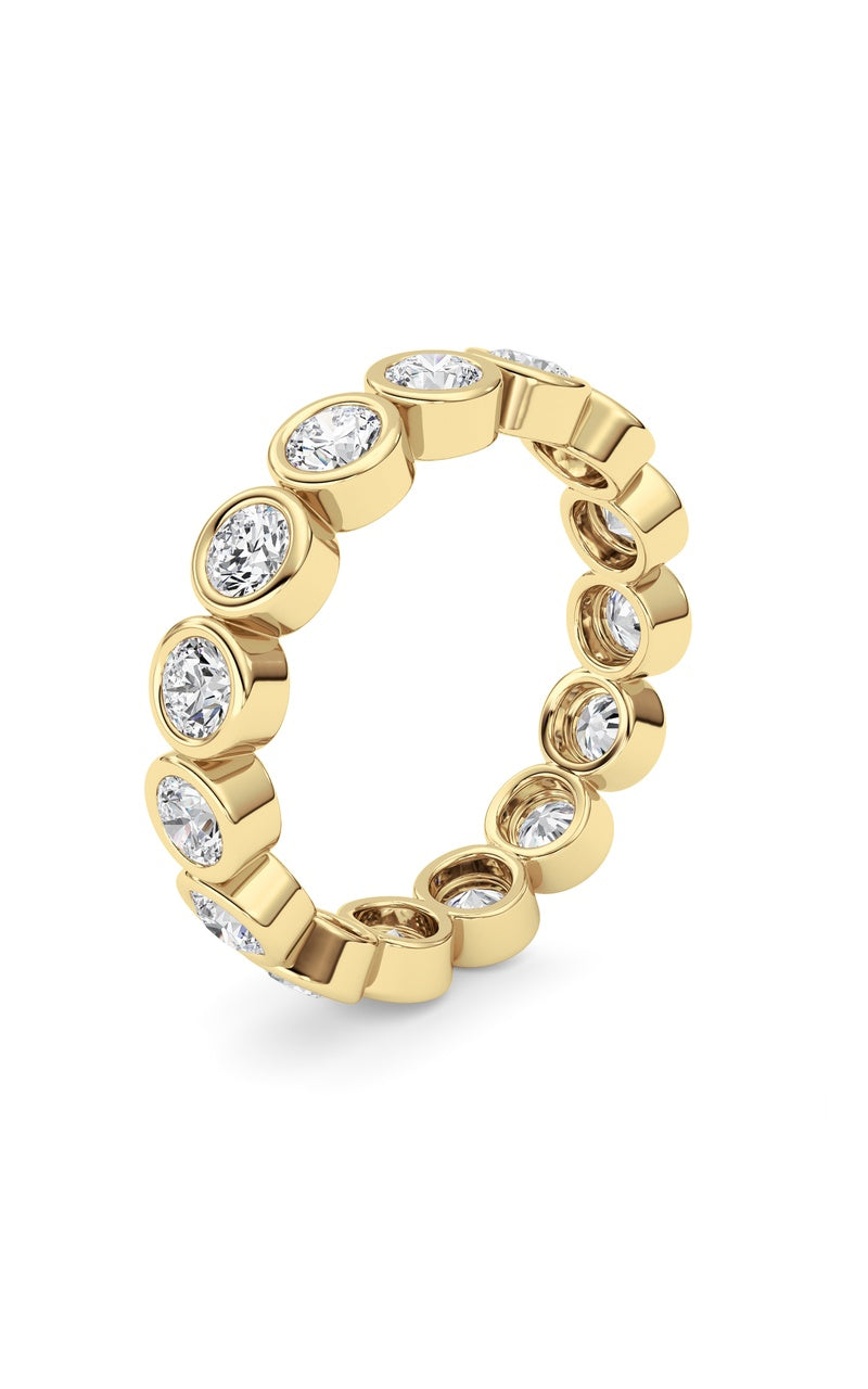 2.3CTW Round Shaped Lab Grown Diamond (F/VS) Eternity Band Ring in 14K Gold