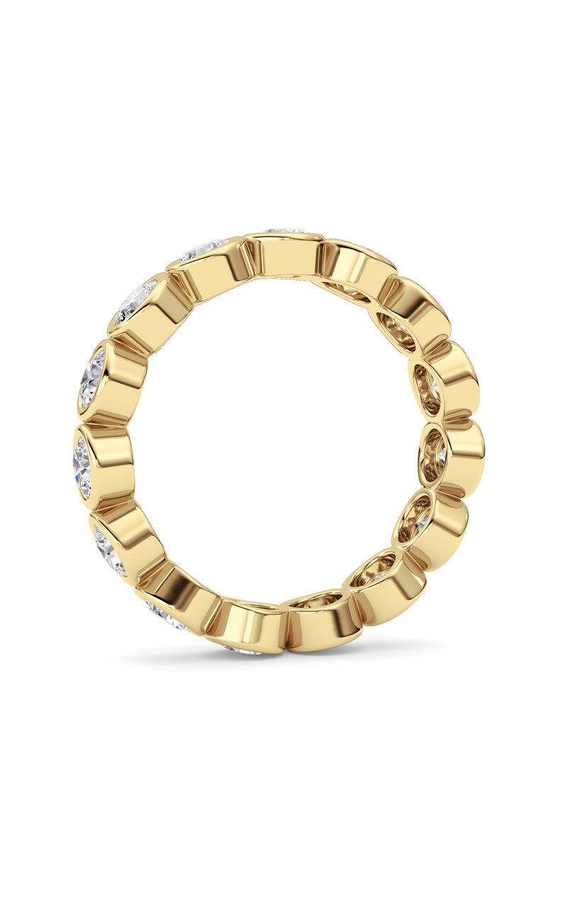 2.3CTW Round Shaped Lab Grown Diamond (F/VS) Eternity Band Ring in 14K Gold