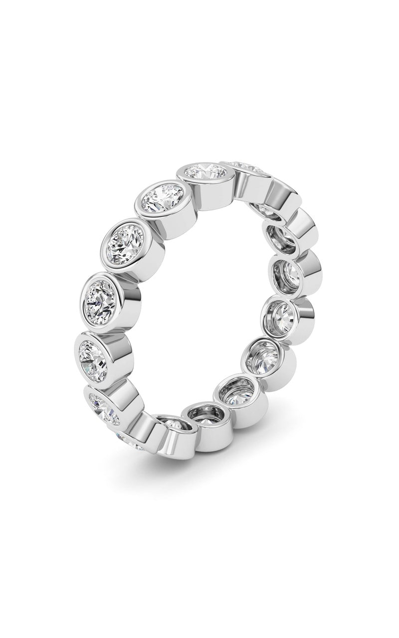 2.4CTW Round Shaped Lab Grown Diamond (F/VS) Eternity Band Ring in 14K Gold