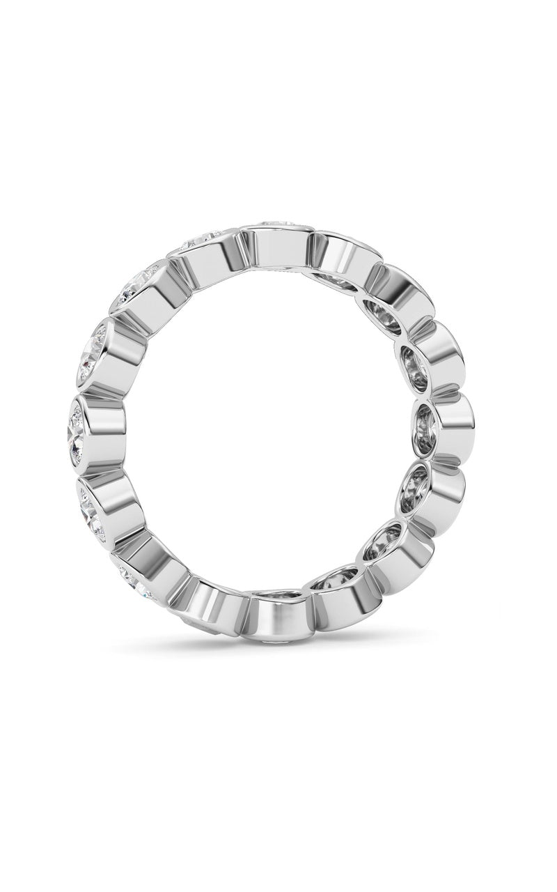 2.4CTW Round Shaped Lab Grown Diamond (F/VS) Eternity Band Ring in 14K Gold