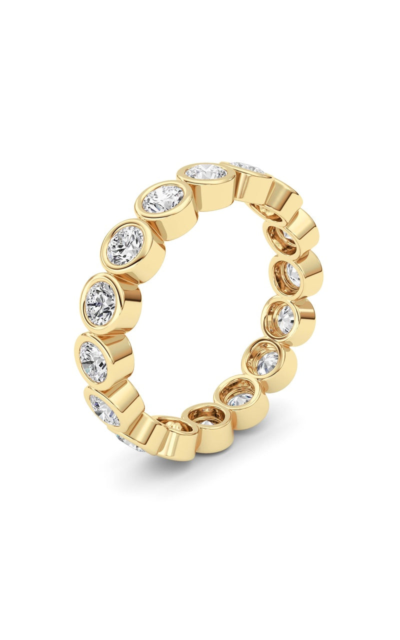 2.4CTW Round Shaped Lab Grown Diamond (F/VS) Eternity Band Ring in 14K Gold