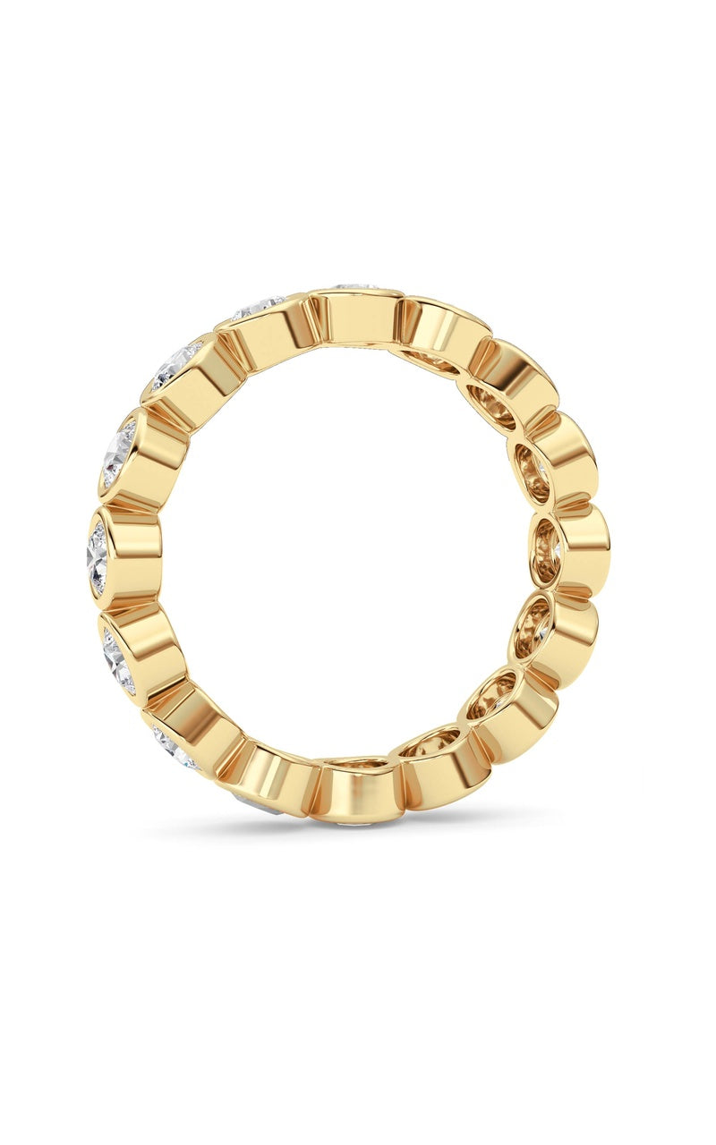 2.4CTW Round Shaped Lab Grown Diamond (F/VS) Eternity Band Ring in 14K Gold