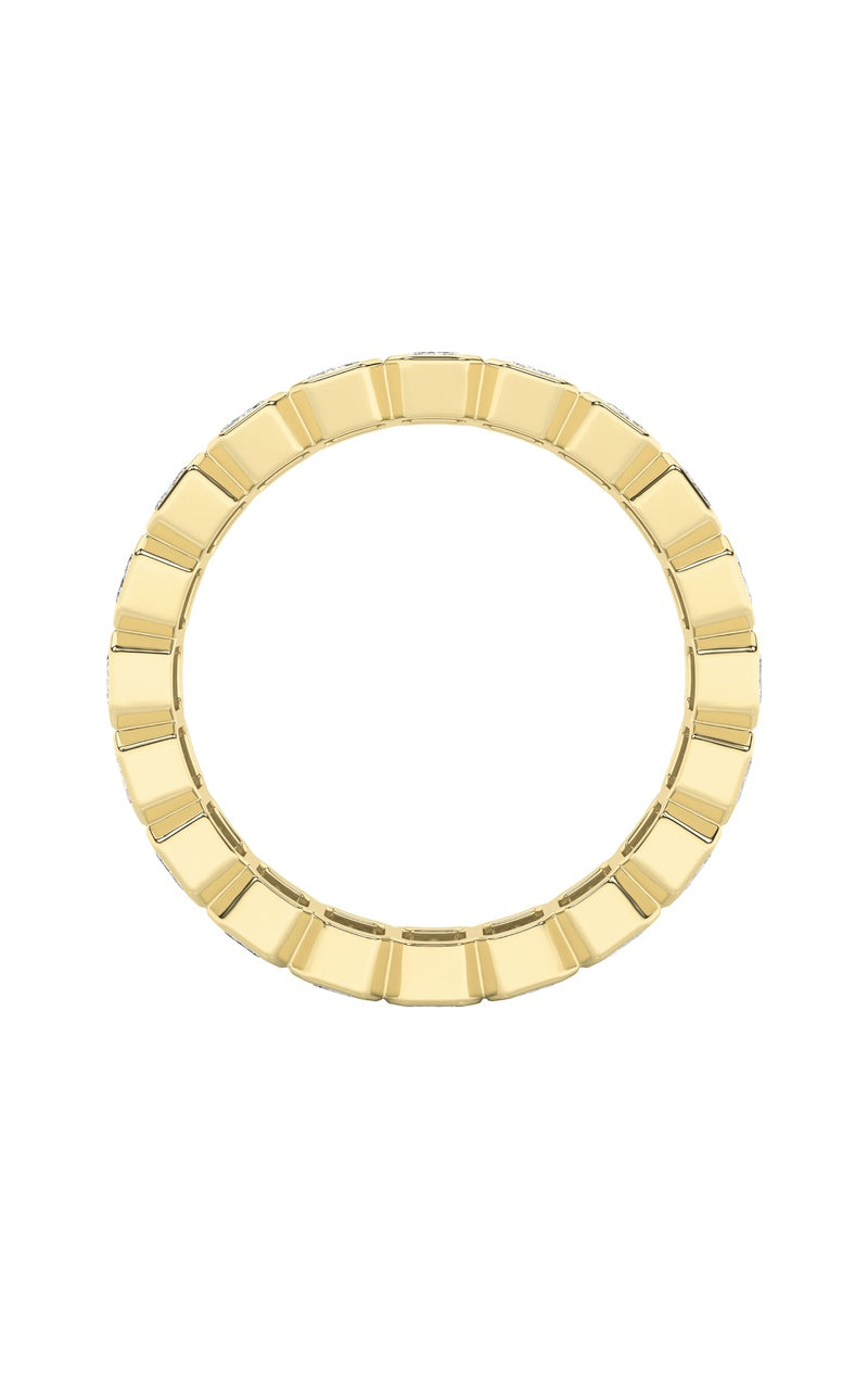 3.25CTW Emerald Shaped Lab Grown Diamond (F/VS) Eternity Band Ring in 14K Gold