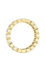 Load image into Gallery viewer, 3.25CTW Emerald Shaped Lab Grown Diamond (F/VS) Eternity Band Ring in 14K Gold
