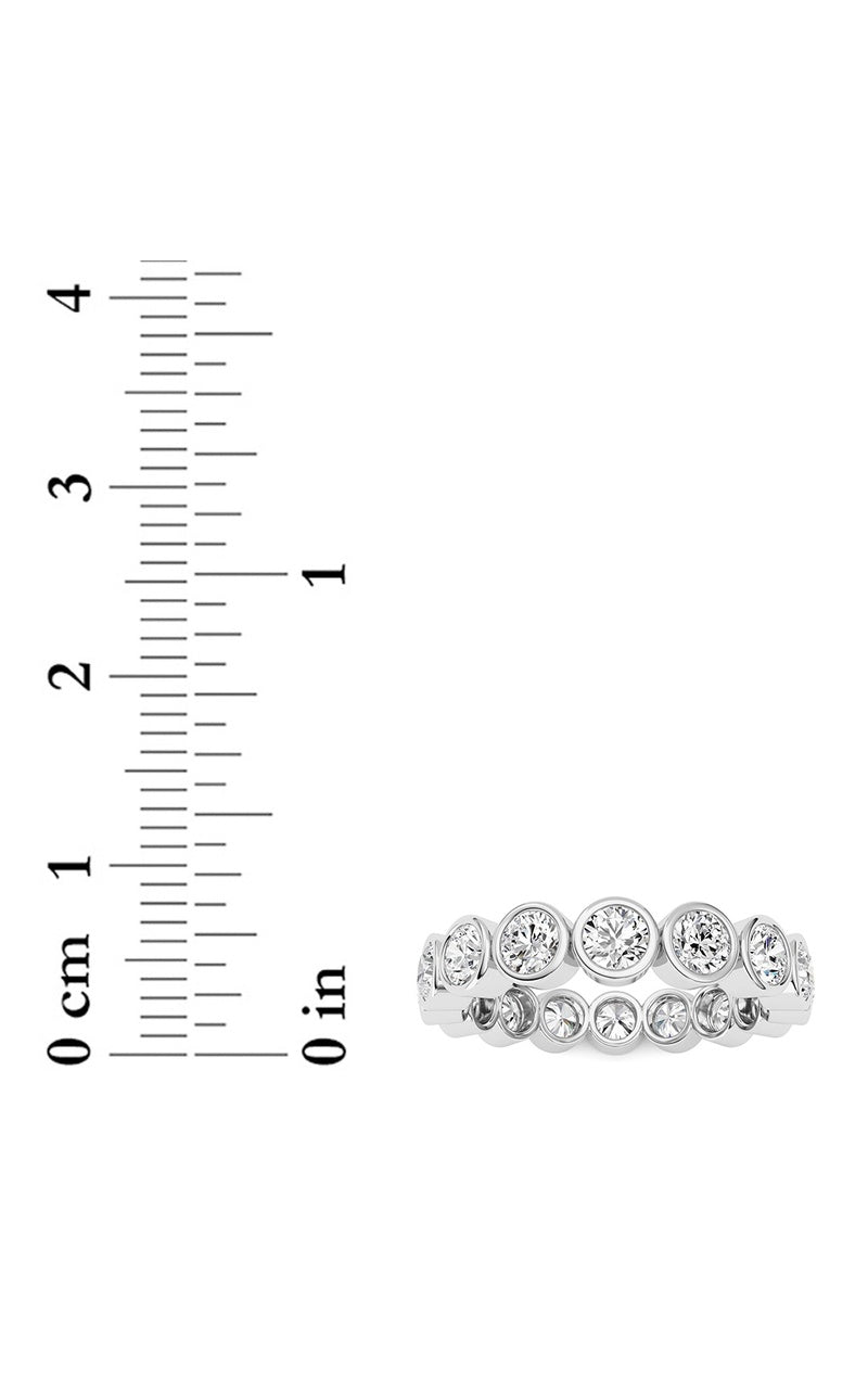 2.9CTW Round Shaped Lab Grown Diamond (F/VS) Eternity Band Ring in 14K Gold