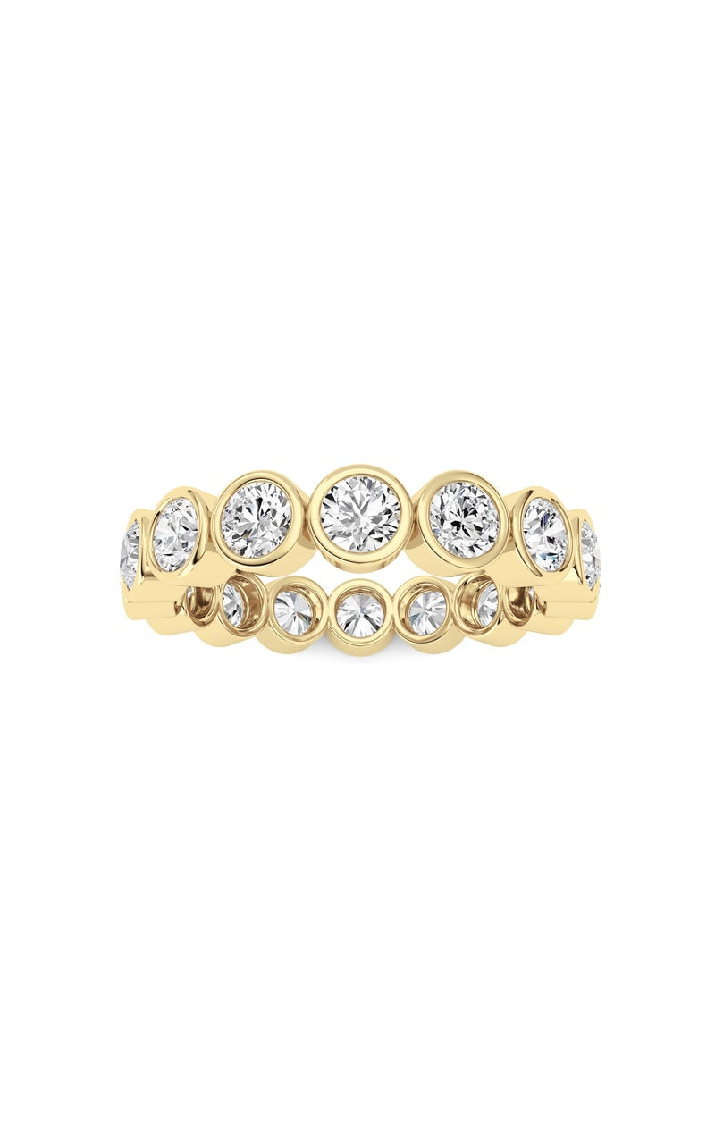 2.9CTW Round Shaped Lab Grown Diamond (F/VS) Eternity Band Ring in 14K Gold
