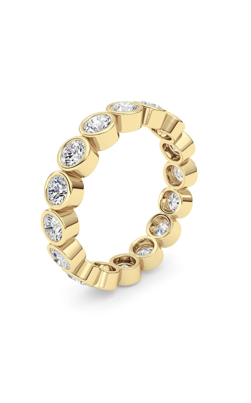2.9CTW Round Shaped Lab Grown Diamond (F/VS) Eternity Band Ring in 14K Gold