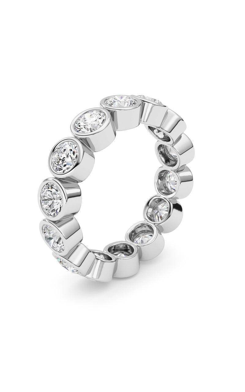 3.1CTW Round Shaped Lab Grown Diamond (F/VS) Eternity Band Ring in 14K Gold