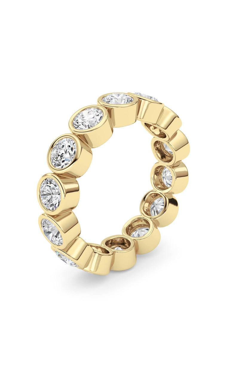 3.1CTW Round Shaped Lab Grown Diamond (F/VS) Eternity Band Ring in 14K Gold