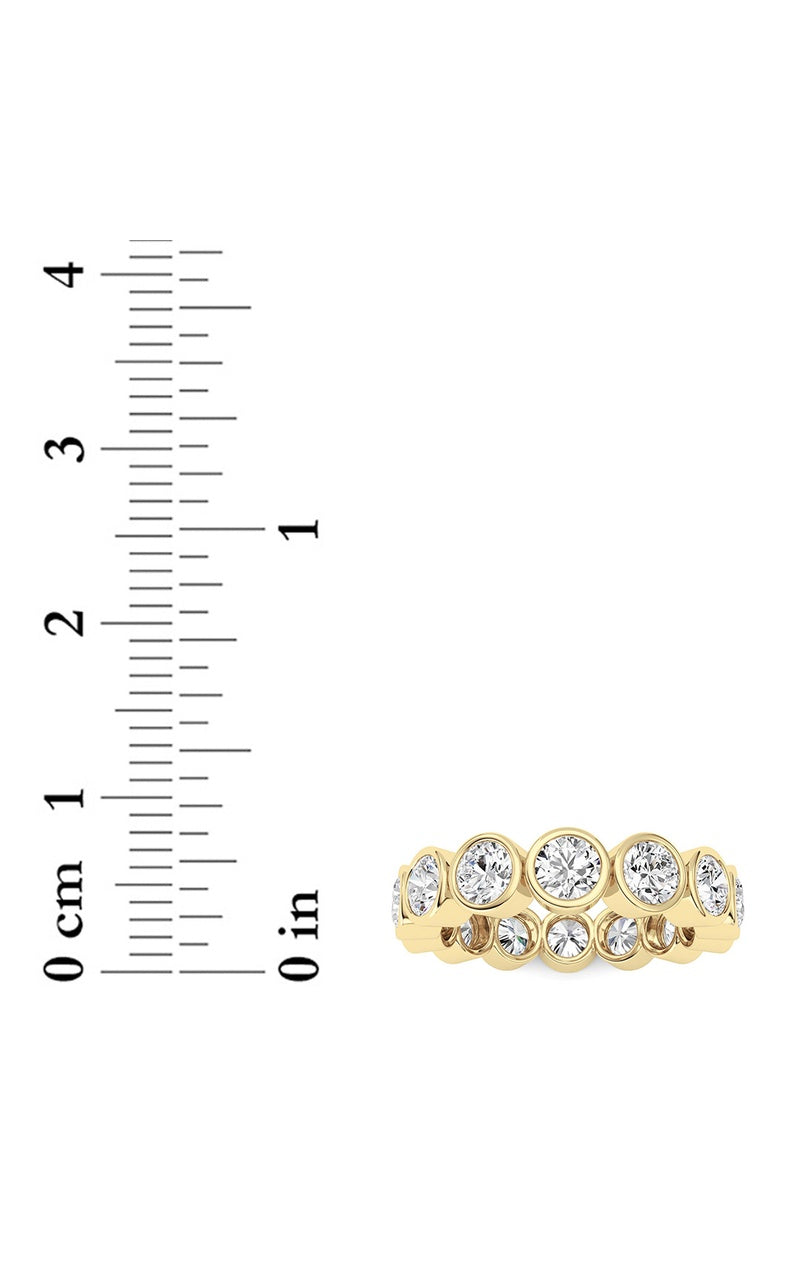 3.1CTW Round Shaped Lab Grown Diamond (F/VS) Eternity Band Ring in 14K Gold