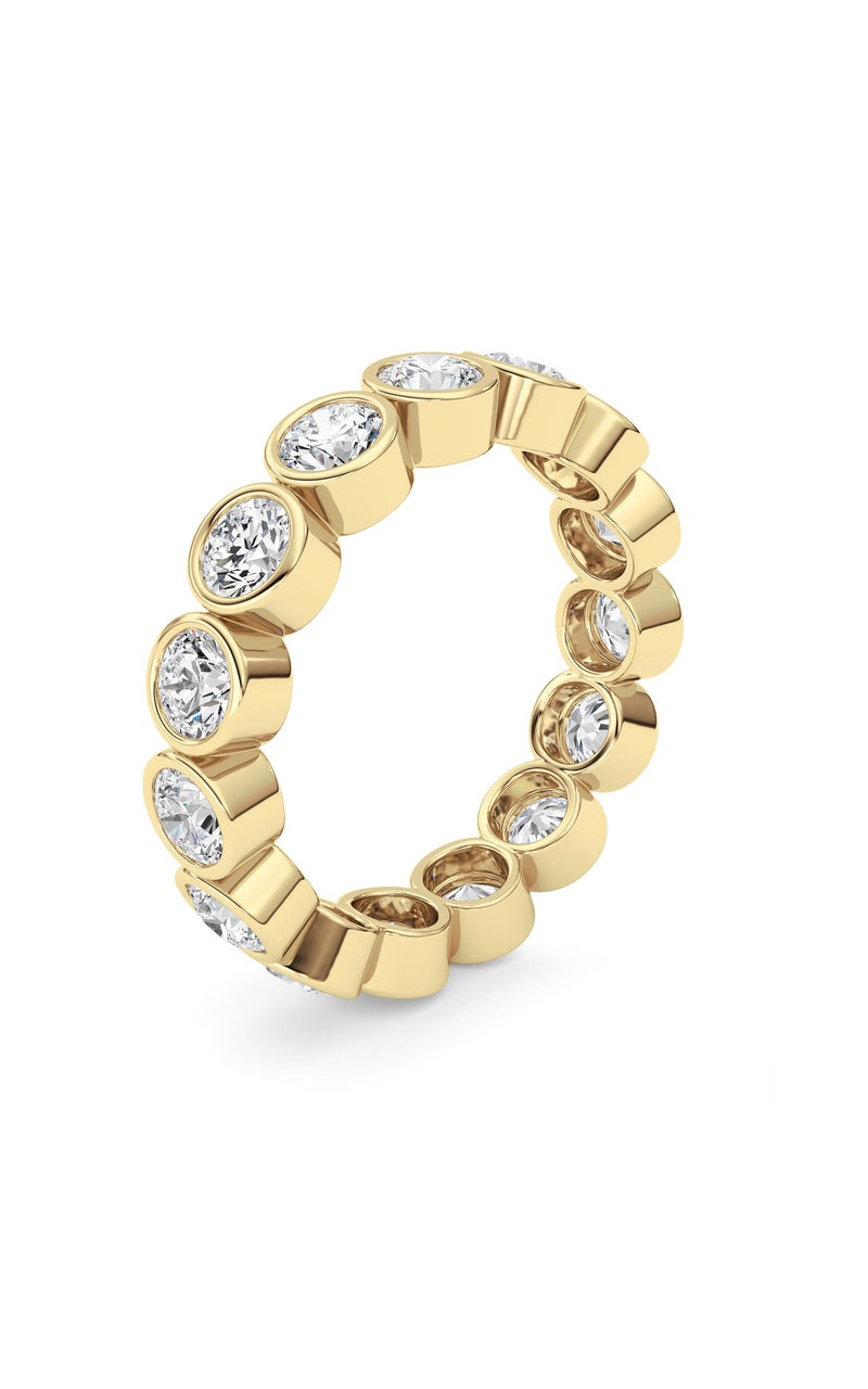 3.3CTW Round Shaped Lab Grown Diamond (F/VS) Eternity Band Ring in 14K Gold