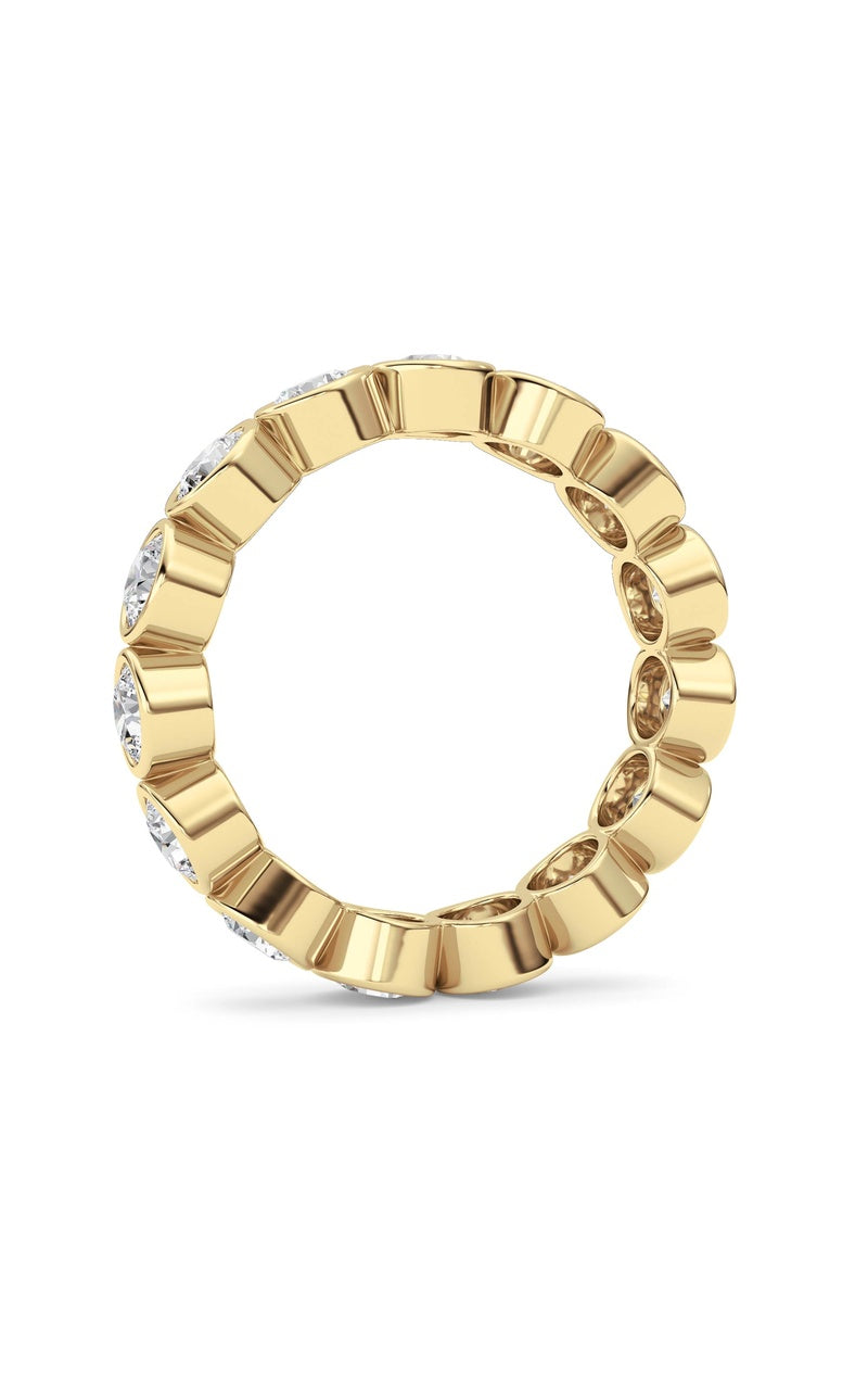 3.3CTW Round Shaped Lab Grown Diamond (F/VS) Eternity Band Ring in 14K Gold