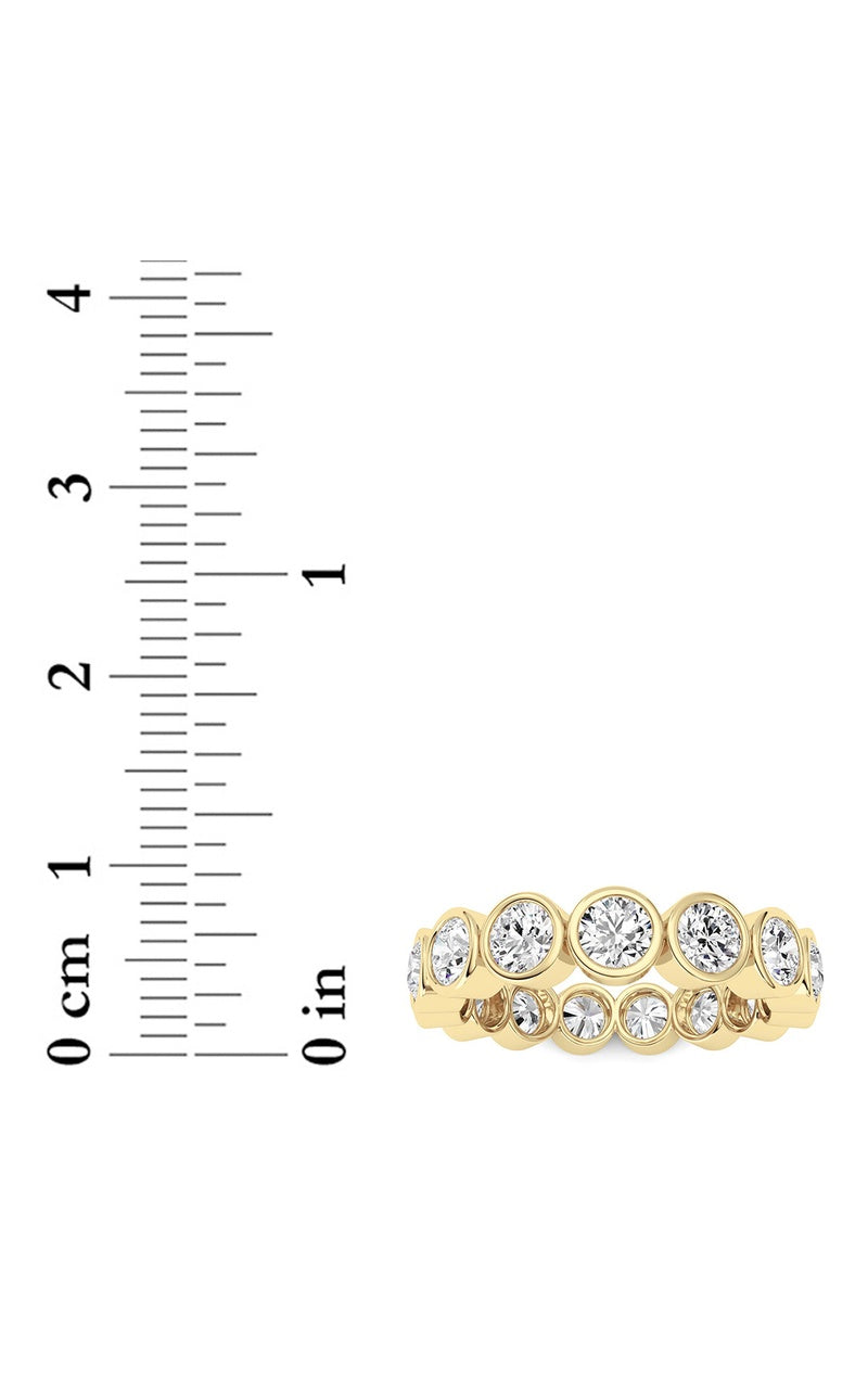 3.3CTW Round Shaped Lab Grown Diamond (F/VS) Eternity Band Ring in 14K Gold