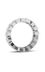 Load image into Gallery viewer, 4.25CTW Emerald Shaped Lab Grown Diamond (F/VS) Eternity Band Ring in 14K Gold
