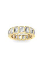 Load image into Gallery viewer, 4.25CTW Emerald Shaped Lab Grown Diamond (F/VS) Eternity Band Ring in 14K Gold
